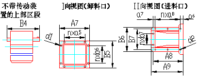 D型斗式提升機(jī)外形圖-同鑫振動(dòng)機(jī)械