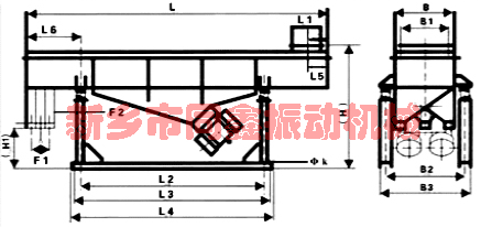 DZSF系列直線振動(dòng)篩（直線篩）外形尺寸圖-同鑫振動(dòng)